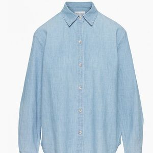 Aritzia The Denim Forum Jane Longsleeve Shirt In This Bleu